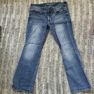 American Eagle Outfitters Womens Size 12 Kick Boot Jeans Medium Wash