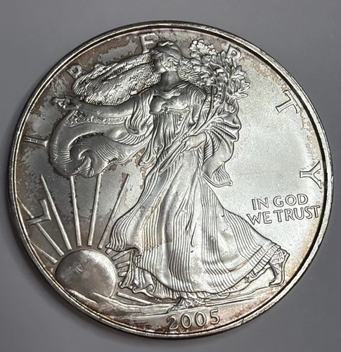 2005 WALKING LIBERTY SILVER EAGLE DOLLAR .999 FINE 1 oz