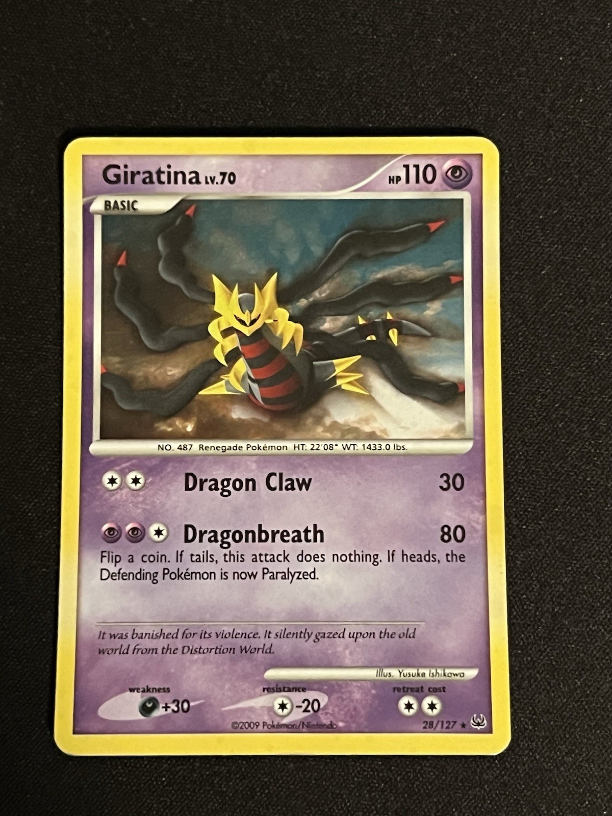 Giratina Lv. 70 28/127 Platinum Holo Rare Pokémon Trading Card Game 2009 LP