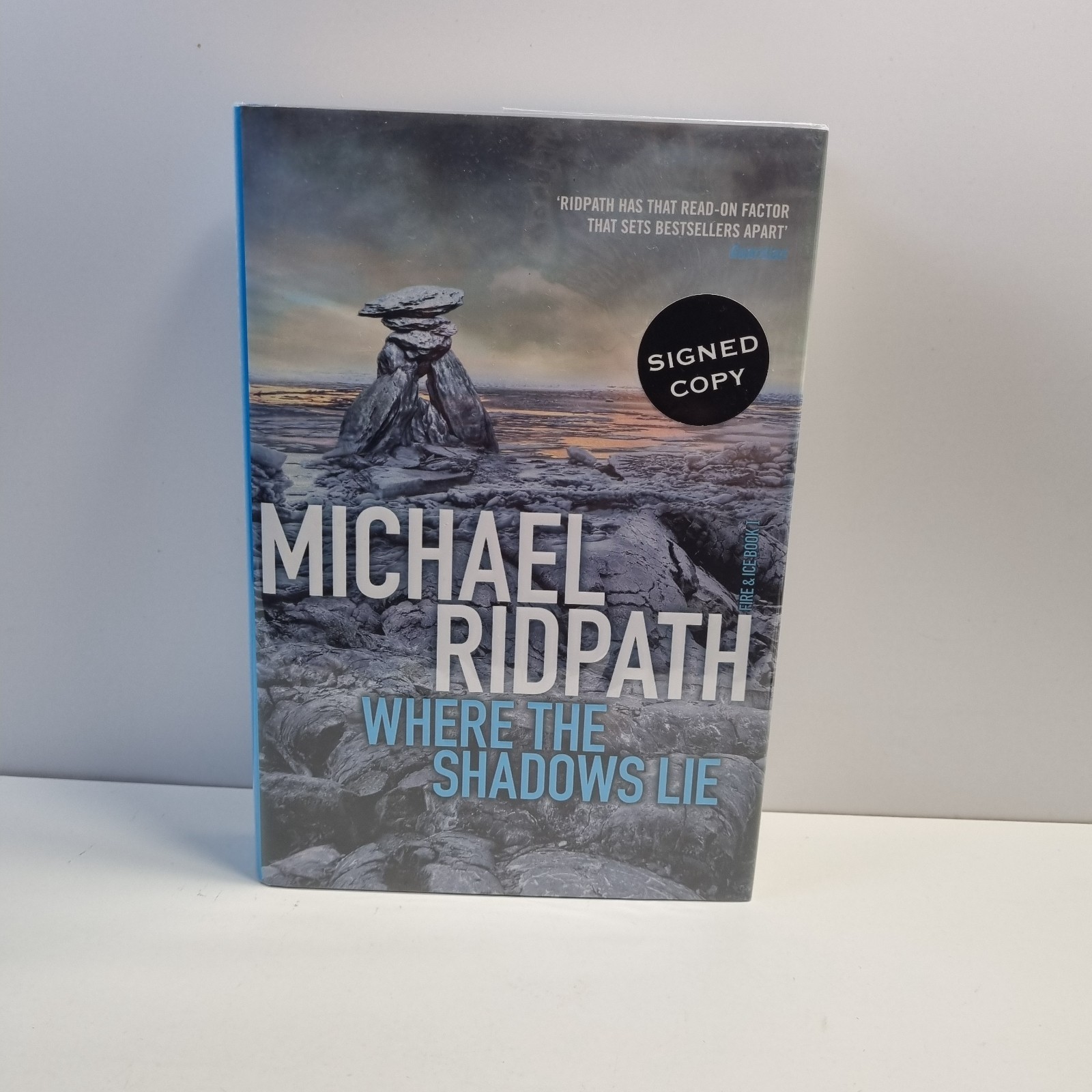 Where The Shadows Lie Michael Ridpath SIGNED Hardback Thriller