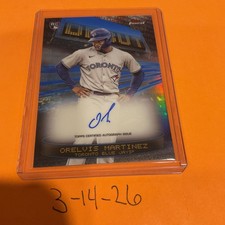 2025 Topps Finest Orelvis Martinez DAV-OM RC On Card Auto Debut /99
