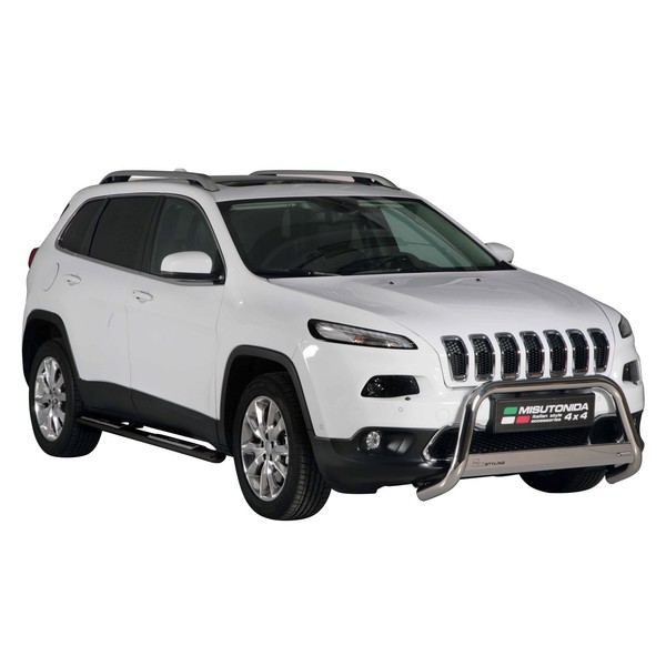 Edelstahl Seitenschweller Schwellerrohre FüR Jeep Cherokee 2013-2018 Schwarz-image