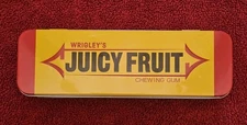 Wrigley's Juicy Fruit Chewing Gum Tin Hinged Lid Empty