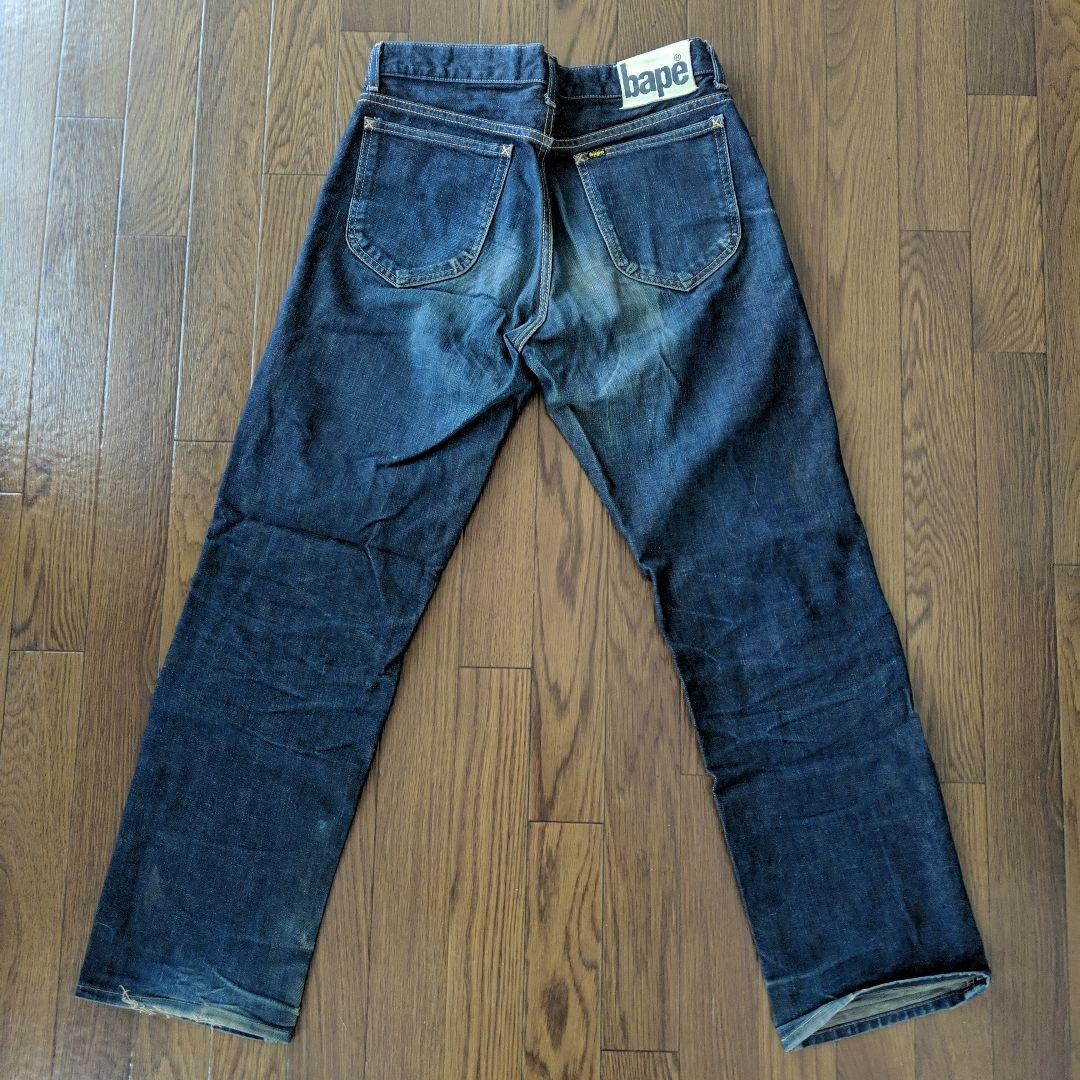 A Bathing Ape BAPE Denim Pants Jeans Waist 76cm Inseam 76cm BA0226164 thumbnail 9