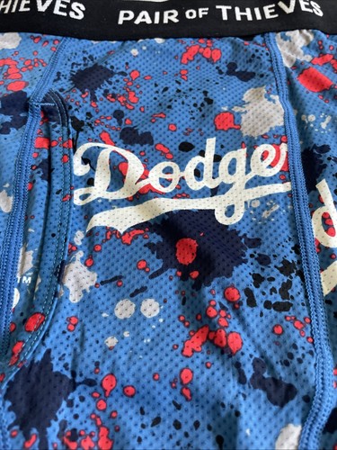 New Pair Of Thieves Los Angeles Dodgers Mesh Boxer Brief Underwear Size L - Picture 2 of 6