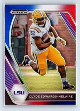 2021 Panini Prizm Draft Picks Clyde Edwards-Helaire Red White & Blue Prizm LSU