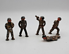 Lot Of 5 Barclay Pod Foot Soldiers, aviator, bugler A