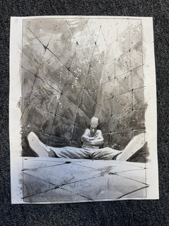 Original Art Black Science Comic #25 Page 1 Matteo Scalera Ink Drawing w/ COA