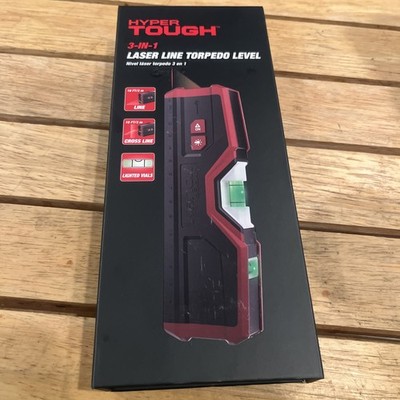Hyper Tough Laser Line Torpedo Level 3-IN-1