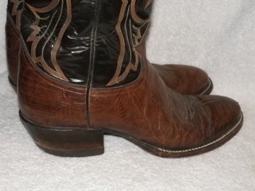 Vintage TONY LAMA COWBOYSTIEFEL STIL 6705 BRAUN LEDER 8D - Bild 11 von 18