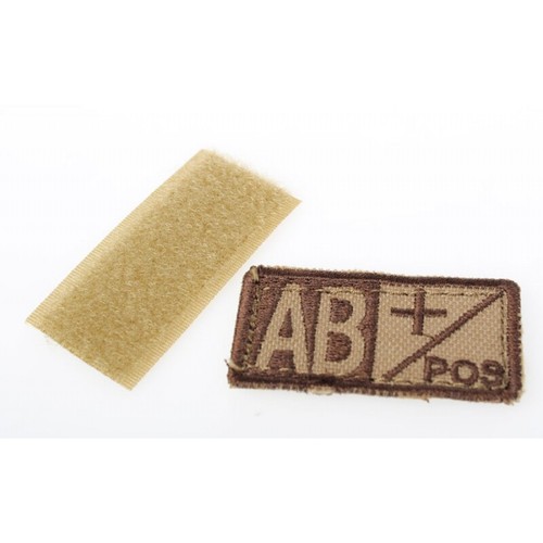 Patch a strappo gruppo sanguigno ricamata 5 x 2,5 cm SBB per softair e uniforme - Foto 2 di 2
