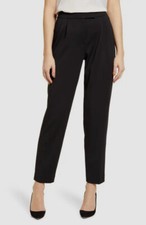  99 Anne Klein Women's Black Ridge Twill Pleated Trousers Dress Pants Size 8