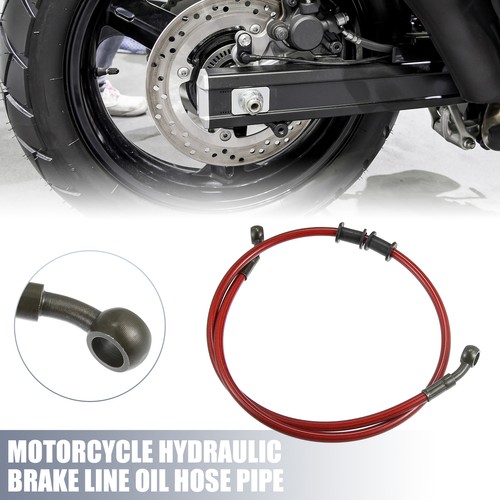 90cm 35.43" 10mm Motorcycle Hydraulic Brake Line Oil Hose Pipe 28 Degree Red eBay