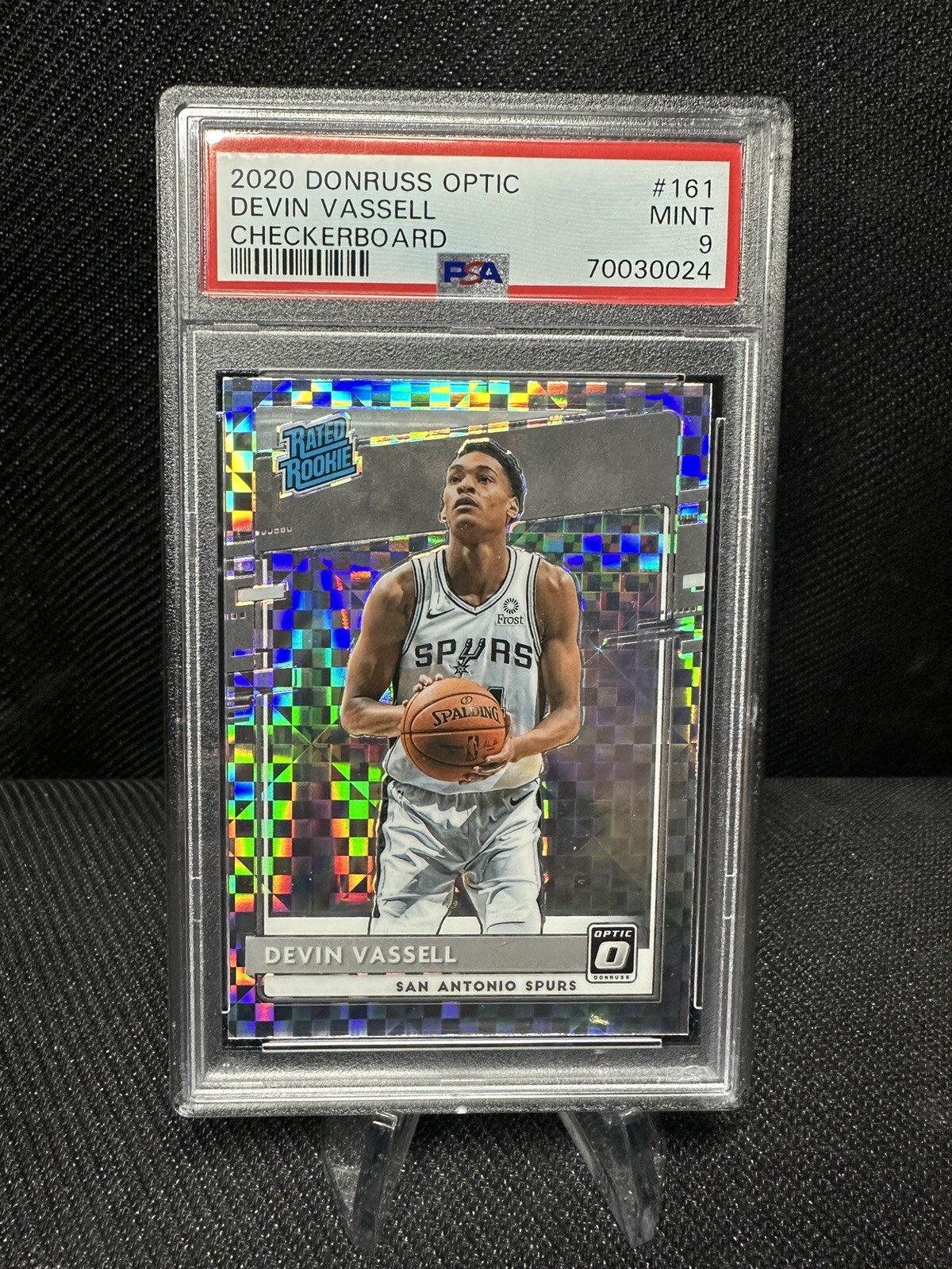 Devin Vassell 2020-21 Panini Donruss Optic #161 Checkerboard Rookie RC PSA 9