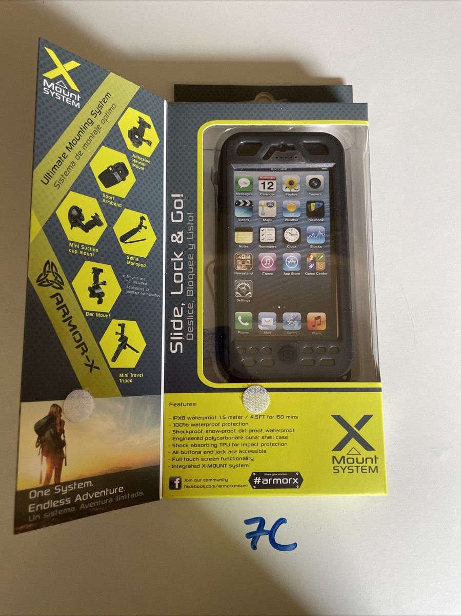 Armor-x 100% Waterproof Case for iPhone 5s Black