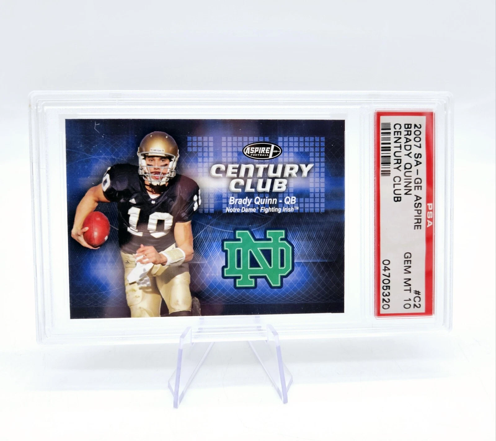 Brady Quinn SA-GE Aspire Century Club #C2 Century Club