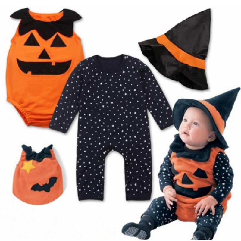 Recién Nacido Niño Bebé Halloween Conjunto de 3 Piezas Disfraz Vestido ***US Stock***