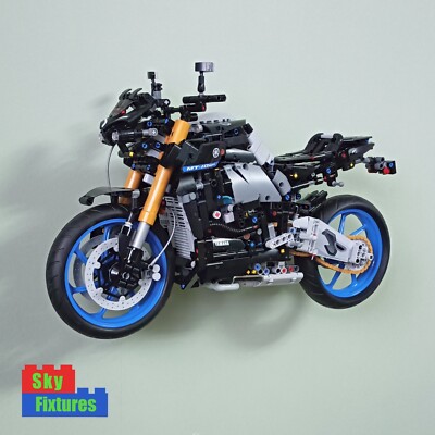 Wandhalterung für Lego Technic 42159 Yamaha MT 10 SP Edelstahl MT-10