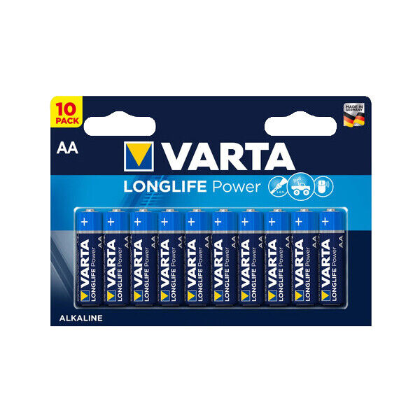 Thumbnail - Varta Longlife Power Aa 1,5v Lr06 Alkaline 10er Blister