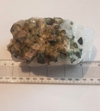 Raw Green Turmaline and Quartz mineral