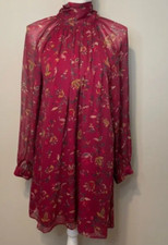 Brand New SEZANE Allye Dress Mona Floral Print Long Sleeve Oversized Sz 18