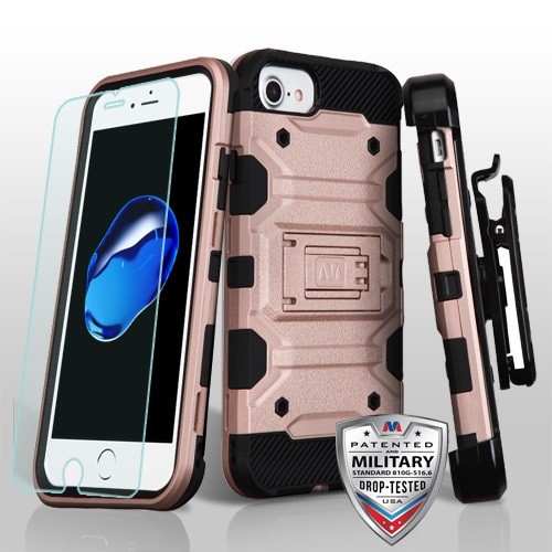 RUGGED SHOCKPROOF CASE w/HOLSTER CLIP+TEMPERED GLASS COVER FOR iPHONE MODELS - Picture 62 of 75