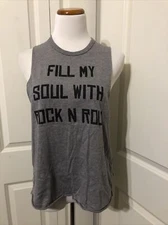 Rip Curl “Fill My Soul With Rock N Roll” Raw Hem Tank Top Size S