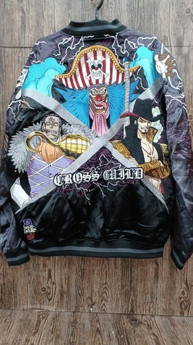 ONE PIECE Buggy Cross Guild Reversible Sukajan Embroidery Jacket Men XXL - Picture 3 of 6