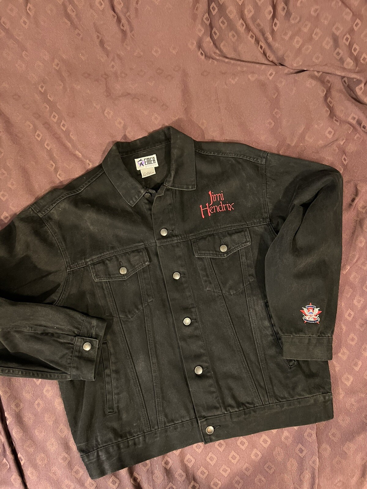 【希少】Prettygreen × Jimi Hendrix blackcoat Одежда с Jimi Hendrix JIMI HENDRIX VINTAGE BLACK DENIM JACKET