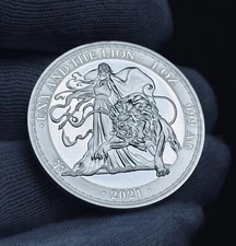 2021 St Helena Una and the Lion 1 oz Silver Coin BU