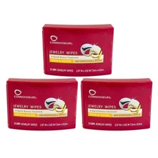 Connoisseurs Jewelry Wipes Gold and Silver Cleaner 25 Count - 3 Pack