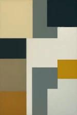 Large Abstract Painting 2x3 ft. Complex Geometric Demrin Fine Art Original NEW