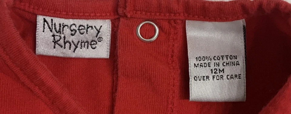 VESTIDO DE NAVIDAD ROJO Rima Infantil Niñas Talla 12 Mo Bordado Árbol de Navidad Foto 3 de 4