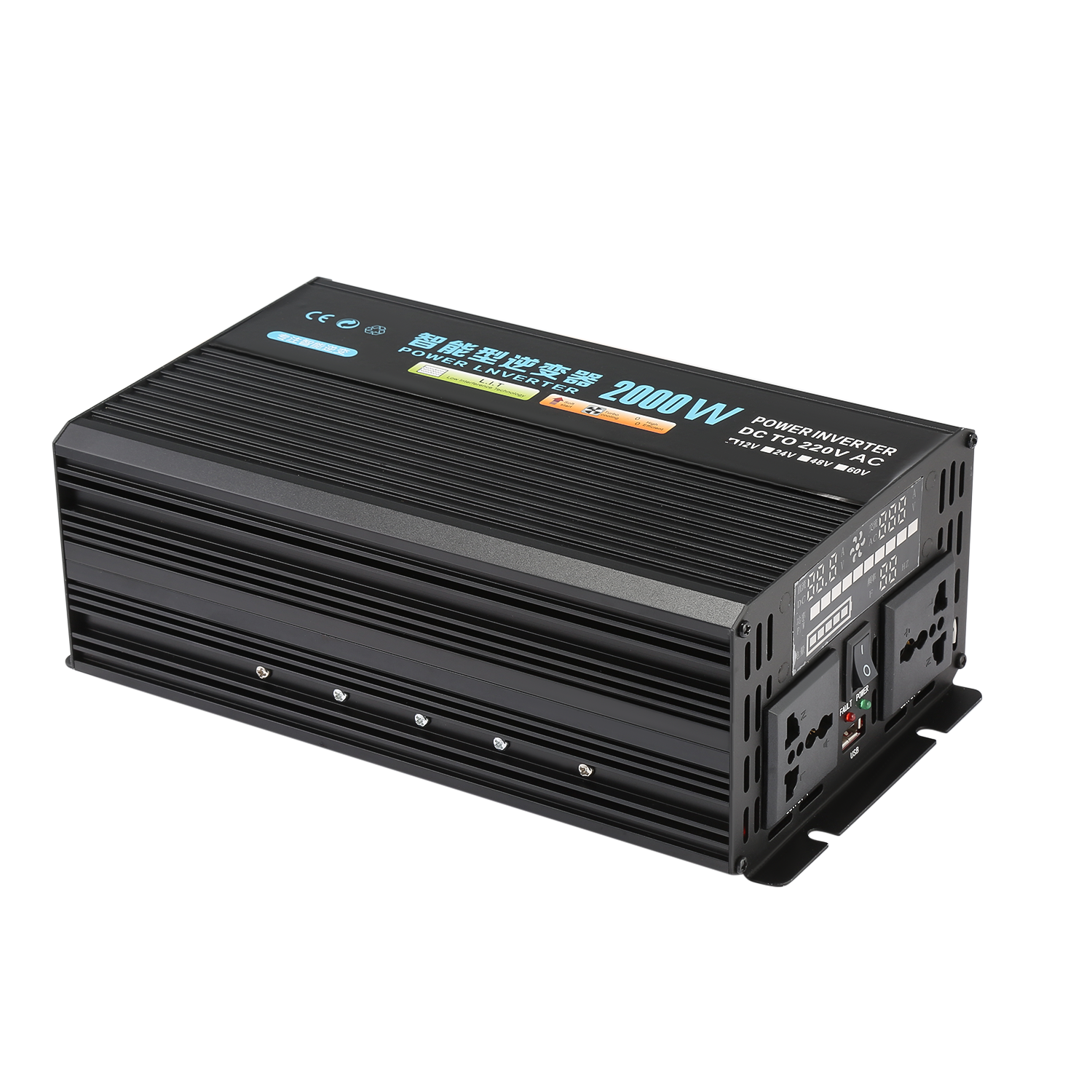 1000W 2000W Pure Sine Wave Power Inverter Converter DC 12V To 240V USB