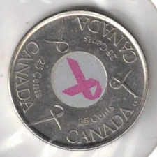 2006-P Canadian Uncirculated Commemorative Breast CancerTwenty-Five Cent Coin!
