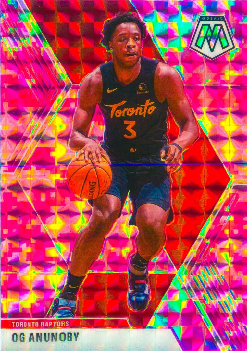 OG Anunoby 2019-20 Mosaic Basketball Camo Pink Prizm Card #39