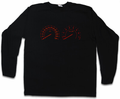 SPEEDOMETER LANGARM T-SHIRT Tacho Car Driving Auto Racing Tuning Muscle