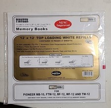 Pioneer Memory Scrapbooks Refill RW-85 WHITE 5 Sheets 10 Pages 8.5" x 11" NIP