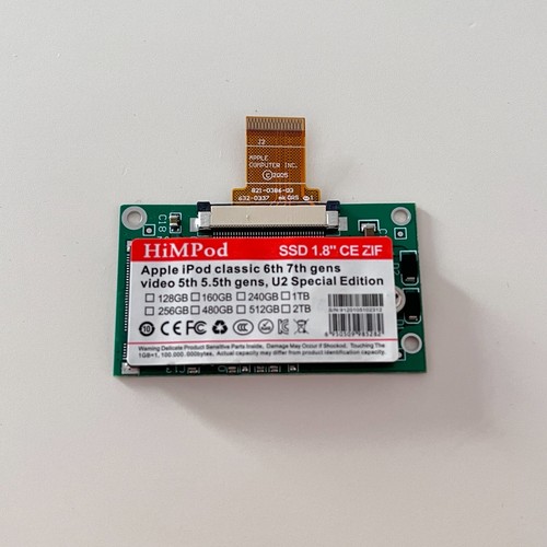 2TB SSD Upgrade & 2000mAh Battery for iPod Classic 6th 7th 160GB Video 5th 5.5th - Picture 3 of 10