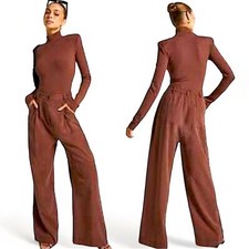 WeWoreWhat Ultra High Wide-Leg Pleated Dress Pants Trousers Size 6