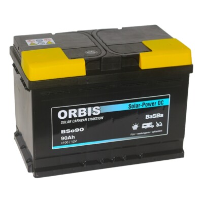 Orbis BSo90 Deep Cycle Solar-Power DC 12V 90Ah Solarbatterie Versorgungsbatterie