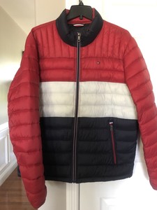 jaqueta de nylon acolchoada masculina