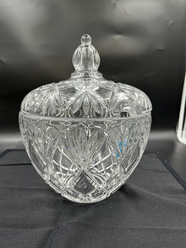 Walther Glass Cut Crystal Large Clear Lidded Punch Bowl with Server Slot - Picture 10 of 15