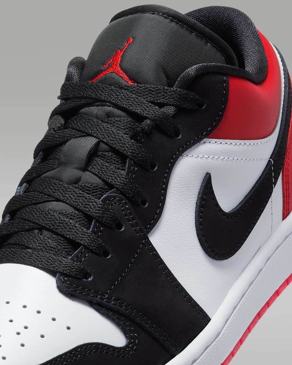 IB8971-106 Nike Air Jordan 1 Low SE Black Toe (Men's) | eBay