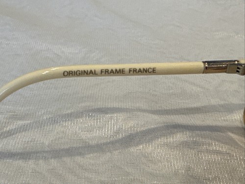 VINTAGE TED LAPIDUS SUNGLASSES, OVERSIZED STRIKING WHITE/GOLD FRAME, with Case - Picture 4 of 16