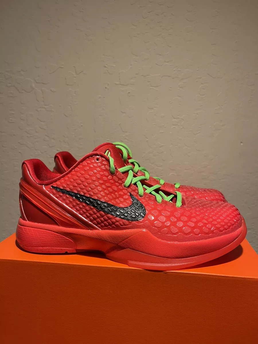NEW Nike Zoom Kobe 6 Protro Low Reverse Grinch Grade School Size 6.5Y FV9676 600