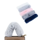 1Pc Universal Fur Furry Handbag Cover Leather Handle For Women Bag Handle Cover