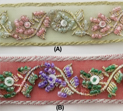 1'' Organza Embroidered Beaded Sewing Trim - 9 Yards - Color Options Available!