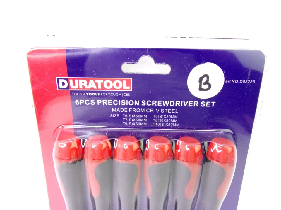 6-pc Precision T5-T10 Torx Screwdriver Set (LOT B) - Image 2 of 3