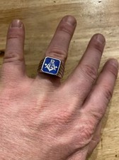 Mason Ring Masonic Metal George Washington Masonic 33rd Degree Collector GIFT